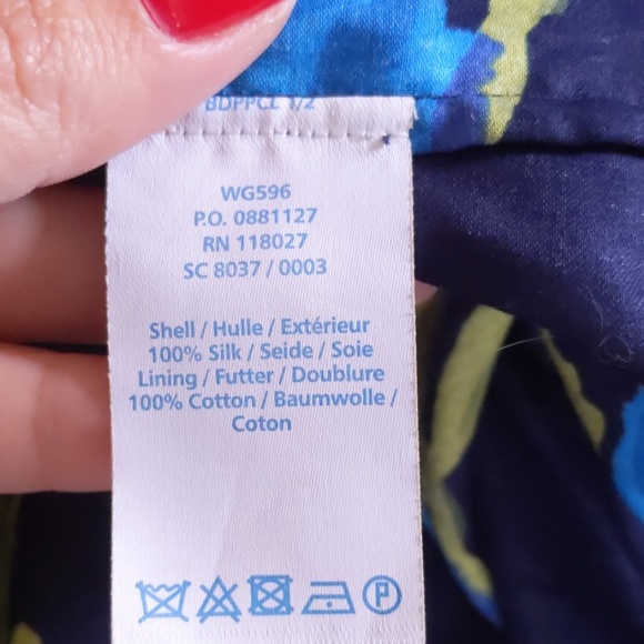 '50s inspired Boden silk skirt. EUC, size 14. - Picture 5 of 6